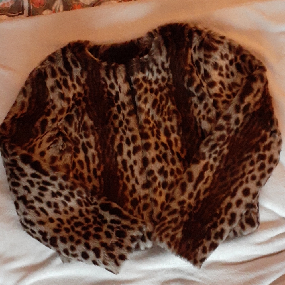 Leopard print cocktail coat
